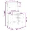 3 Piece Balcony Furniture Set with Cushions Solid Acacia Wood