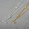 Classic Copper-Plated 18K Real Gold Pig Nose Simple Ot Buckle Long Chain Trendy Temperament Versatile Necklace