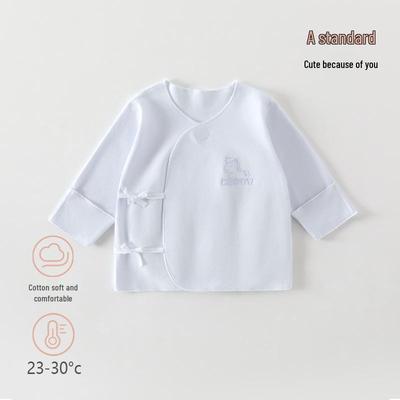Vestiti in Puro Cotone a Manica Corta per Bambini con Protezione Pancia - Classe A, Design Senza Coste per Sala Parto e Difesa dal Freddo.
