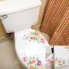 New Winter Peony Toilet Sticker Wall Art Living Room TV Background Mural Decal Home