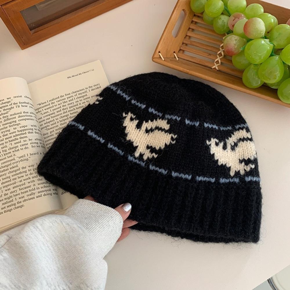 

Wool Snowflake Beanies Warm Printing Knit Cap Retro Jacquard Knitted Hat Apparel Accessories Style 2