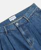 ESPIONAGE Double Pleats Denim Shorts Washed Indigo