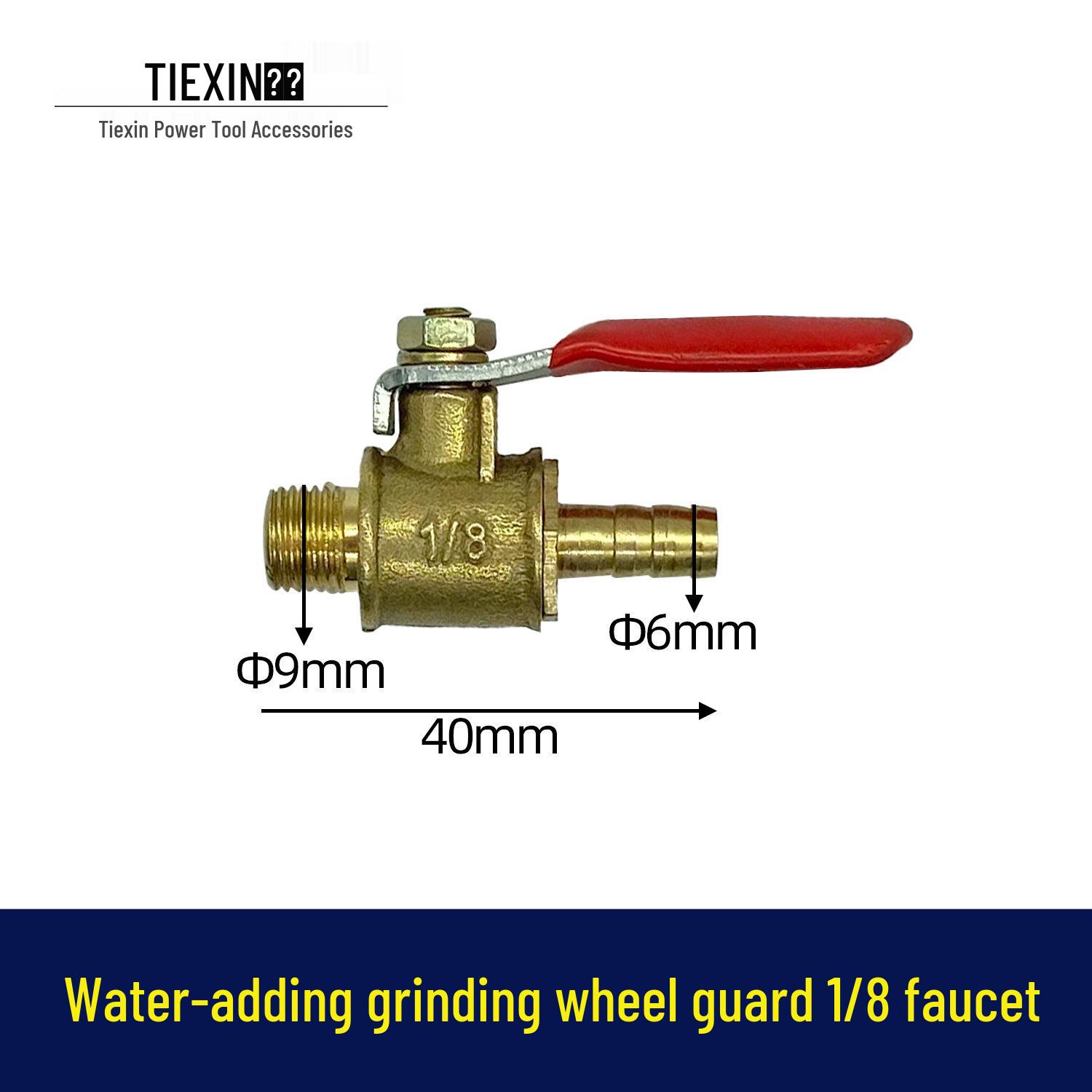 

Grinding Wheel Cover Faucet with Water Discharge Valve & Air Pump Connector for 1/8 Slotting Machine