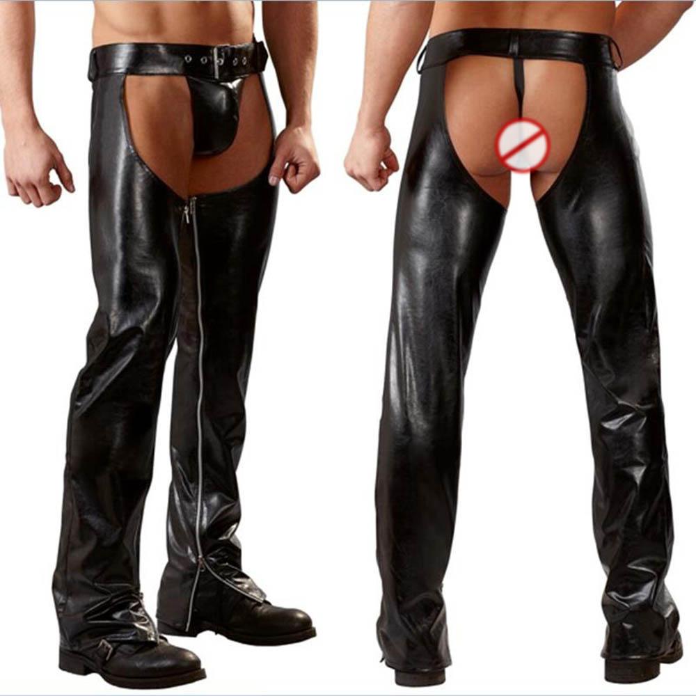 Exposed Butt Butt Open Crotch G Strings Porno Trousers Mens New Male Casual Sexy Slim Fit Solid Color Erotic Pants Long Trousers