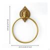 Towel Hoop with Decorative Backplate Ornate Bathroom Gold-Toned