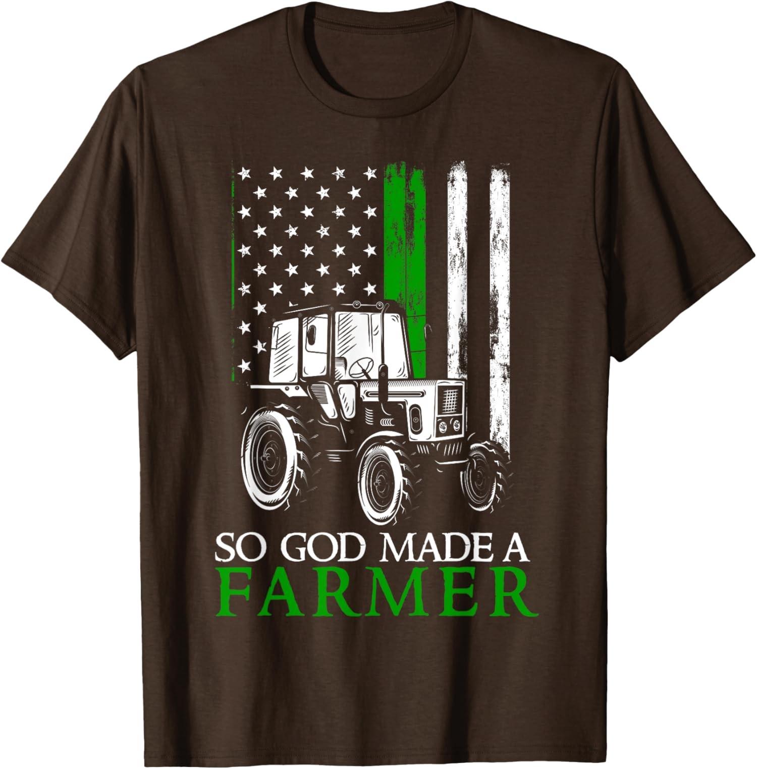Design Farming Farmer So God Made A Farmer Flag Unisex T-Shirt S разноцветный