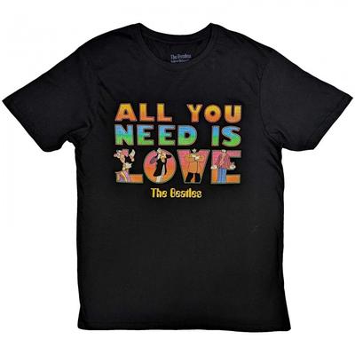 The Beatles Unisex-Erwachsene Yellow Submarine All You Need Is Love Stack T-Shirt