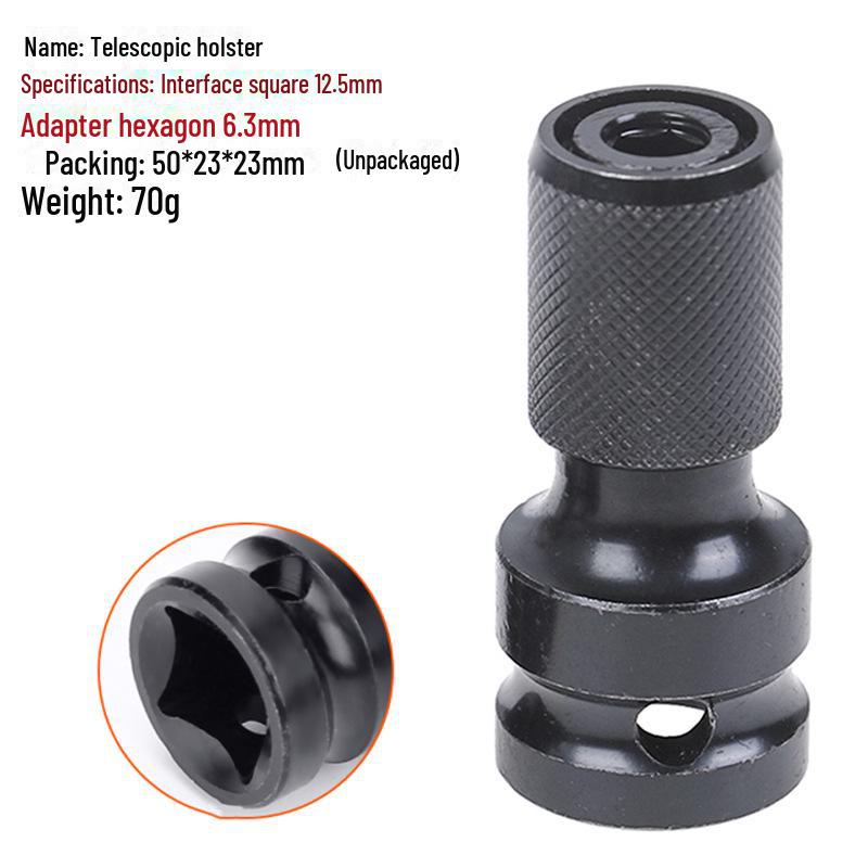 Adaptor cheie electrică: Convertor telescopic hexagonal de la 1/2 la 1/4 cu manșon