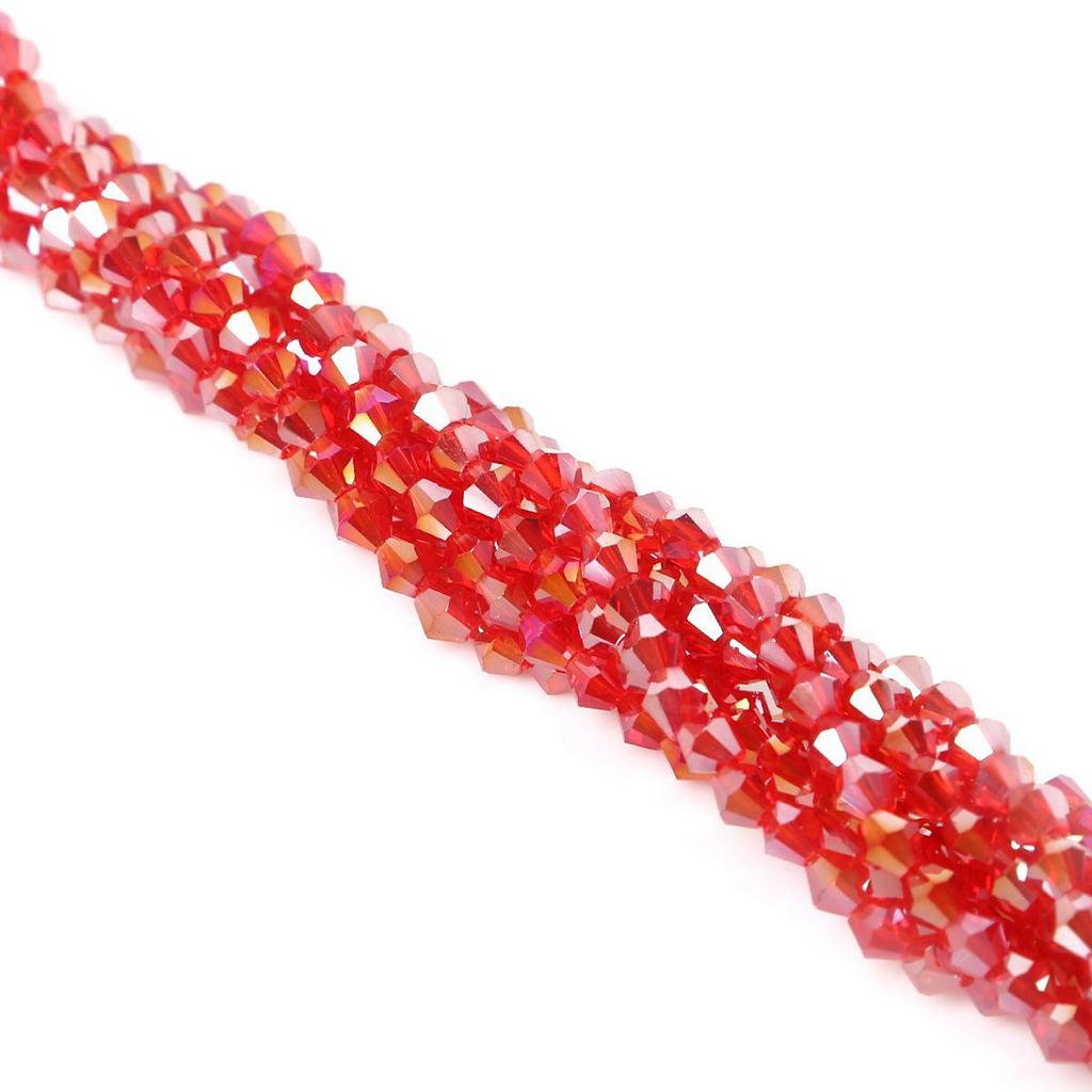 4mm Rhombus Glass Crystal Beads for DIY Jewelry Making