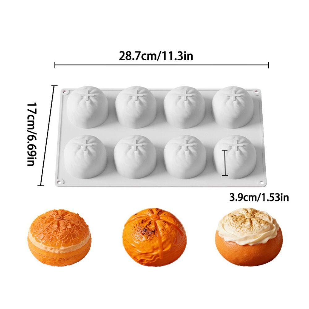 Reusable Orange Shape Cake Mold Non-stick 3D Silicone Mold  DIY Candle Making