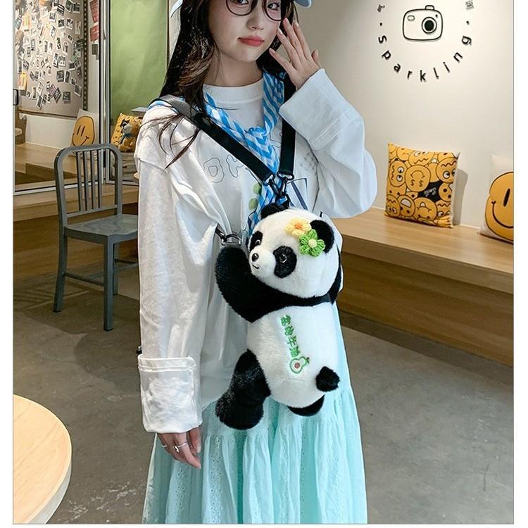 Women cartoon panda backpack children Cute school bag gift
