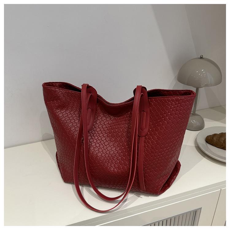 Damska tkana torba tote o dużej pojemności - Nowa moda 2024