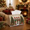 1pc Classic Festive Tissue Box - Nutcracker Pine Gift Napkin Storage Box, Suitable for Rolls/Facial Tissues/Single Sheets, Available for Christmas Roa