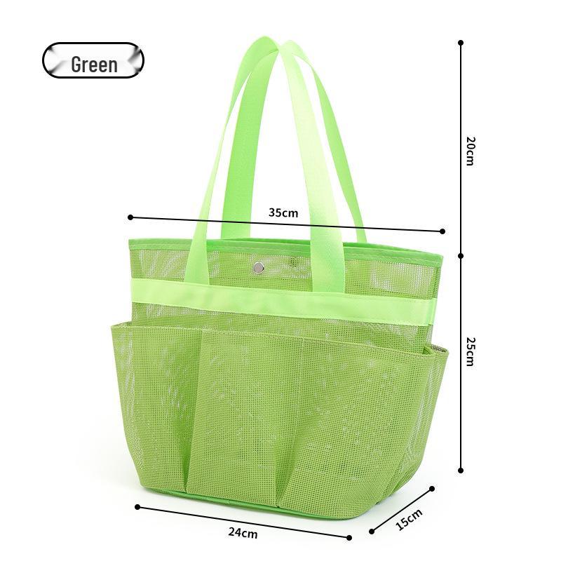 Large Capacity Mesh Beach Bag - Multifunctional Travel Handbag for Swimsuits and Toys