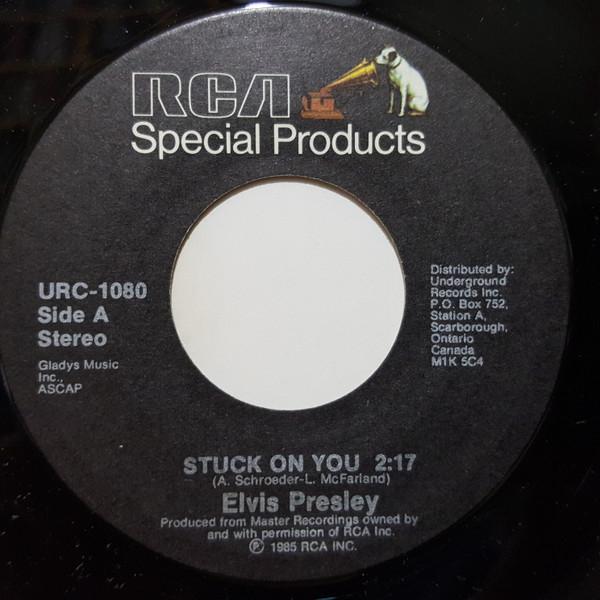 

7inch Record ELVIS PRESLEY Stuck On You URC1080 RCA Special Pro 1985 Canada Rock Used