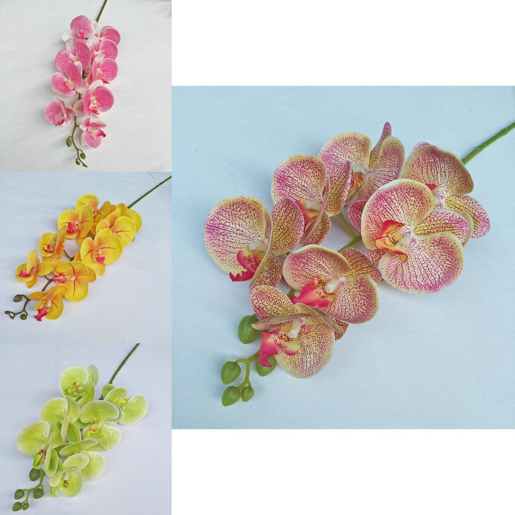 Artificial Phalaenopsis Orchid 3d Printed Realistic Multi Stem For Home Wedding Decor