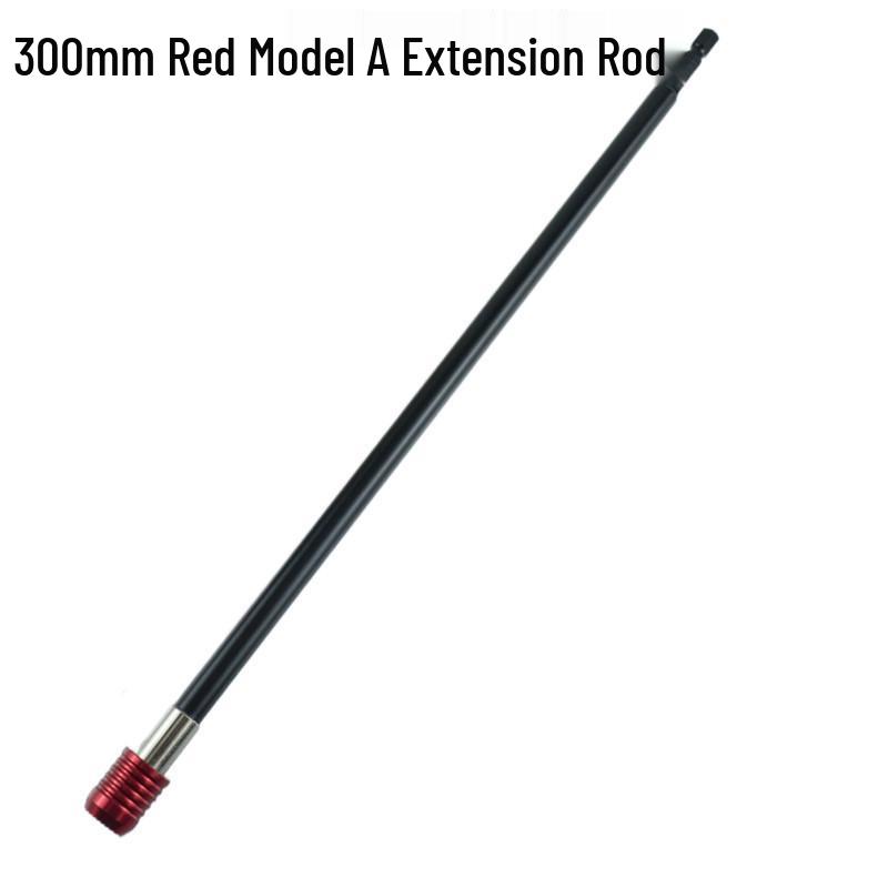Red Hex Shank Quick Change Bit Extension Rod - Available In 50mm, 100mm, 150mm, 300mm Lengths
