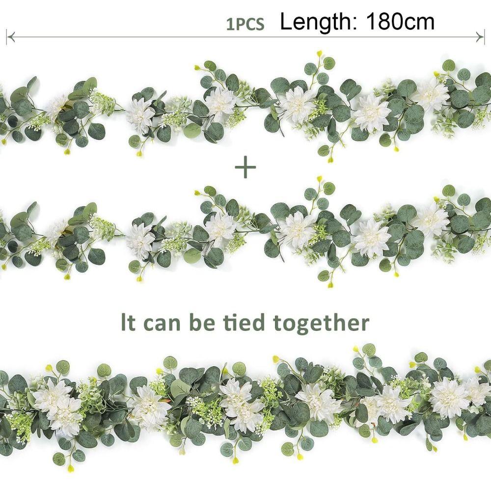 Multicolor Artificial Dahlia Flower Vine DIY Gypsophila Silk Wall Hanging Garland Accessories Ornament