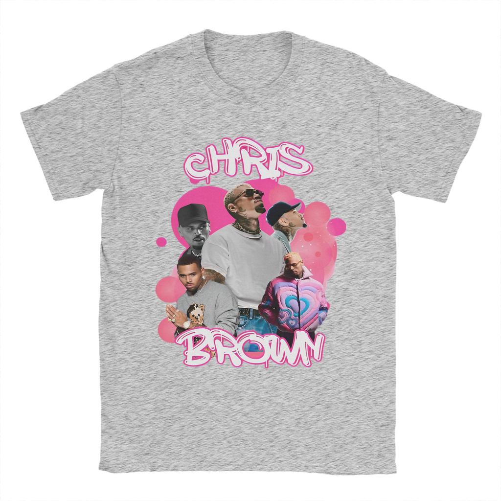 Rapper Chris Brown Breezy Bowl XX Tour Pánská trička Čistá bavlna Novinka Tričko O-výstřih Trička Krátký rukáv Oblečení Nadměrná velikost