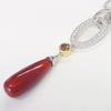 [Your and My Jewelry Box] Silver Super Volume Red Carnelian Charm Necklace (Detachable) [Gift Wrapped]