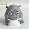 Trauriges Baby-Nilpferd 3D-gedrucktes Nilpferd-Ornament Miniatur-Nilpferd-Figur Desktop-Sammlerstück Nilpferd-Dekoration für Zuhause Büro