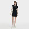 FILA Heritage Knit Moisture-Wicking Casual Polo Dress Women Dresses Black F11W428305FBK