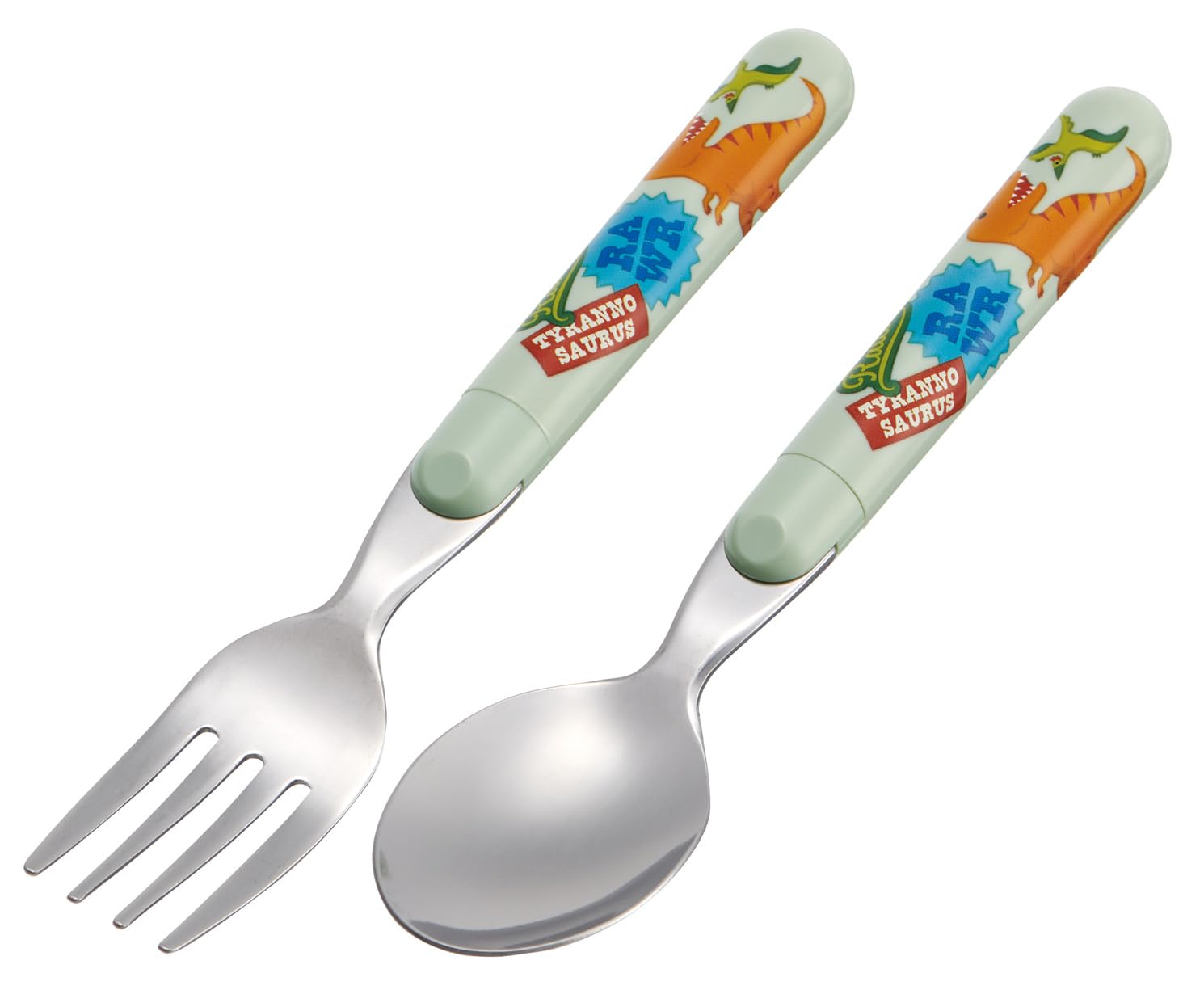 

Skater Dinosaur Spoon and Fork Cutlery Dishwasher Made in Set, Safe, Japan, SFR1-A
