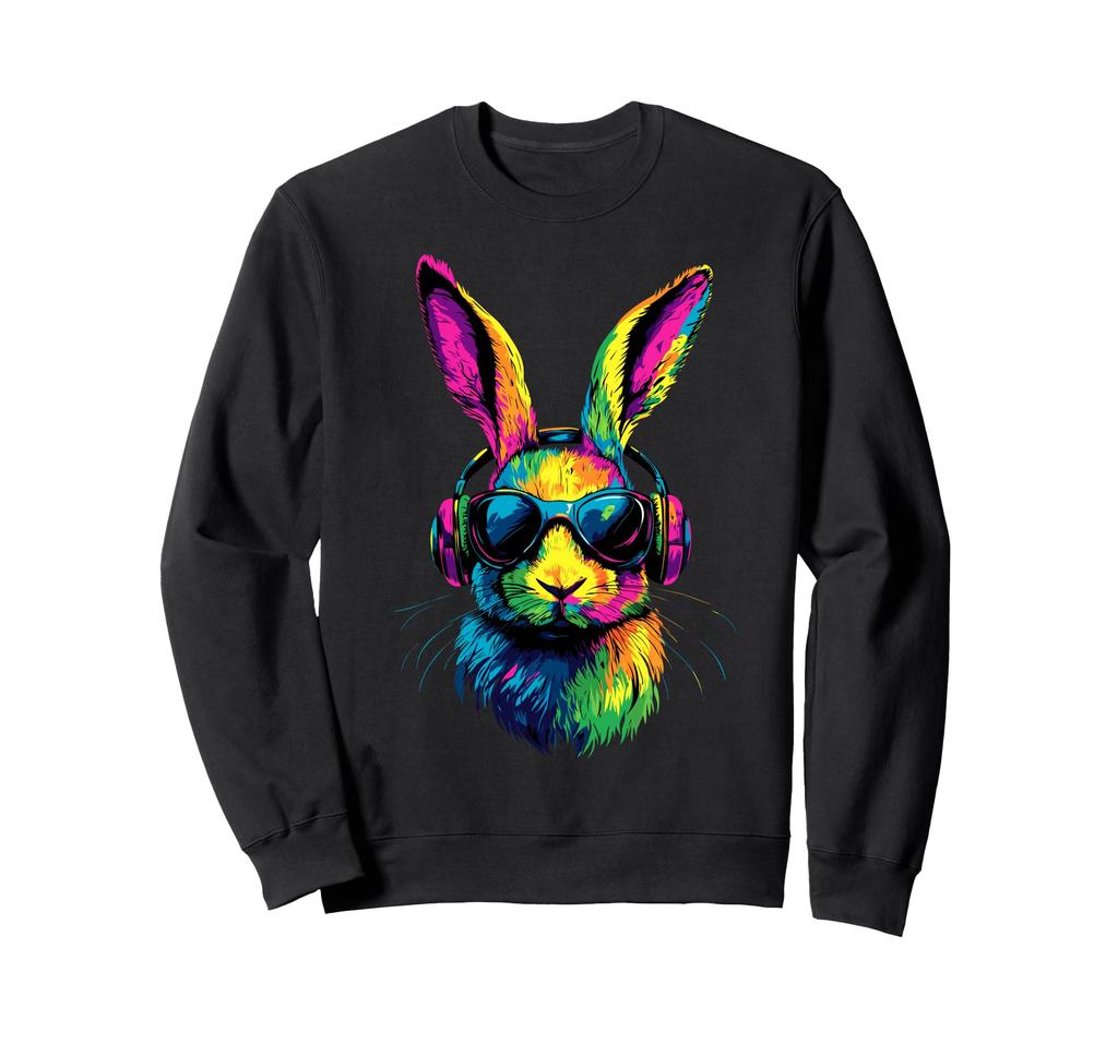 Rabbit Wearing Sunglasses Brown Rabbit Cute Rabbit Sweatshirt
