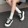 2025 new summer and autumn niche design, simple personality, versatile platform trend women's little white shoes, breathable casual board shoes