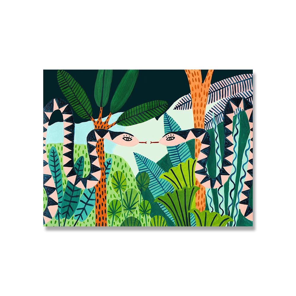 Horoscope Constellation Jungle Poster Taurus Libra Capricorn Zodiac Print Astrology Gift Canvas Painting Nursery Wall Art Decor