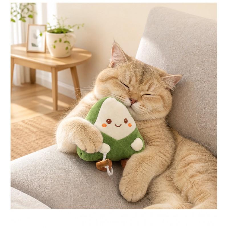 Cat Toy Shape Plush Pillow With Catnip Indoor Play Teeth Cleaning Self-Entertainment