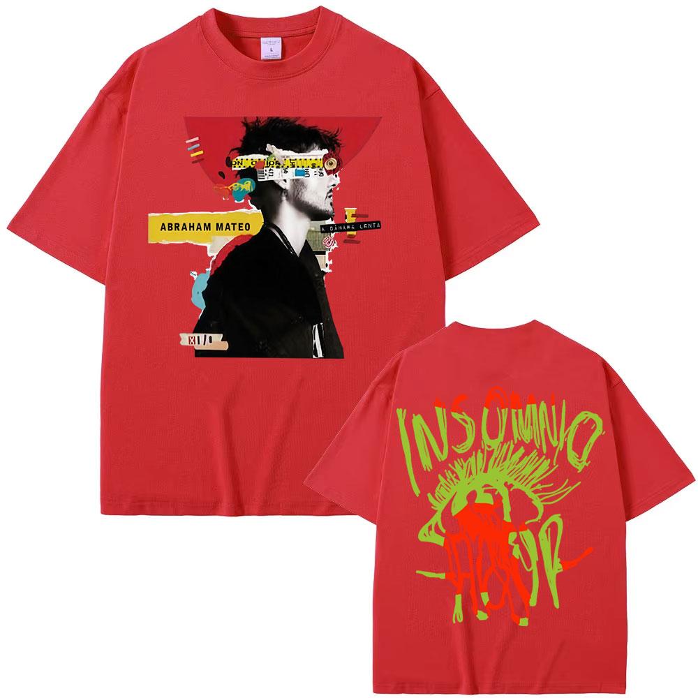 Abraham Mateo Insomnio Album Tour 2025 Merch T Shirt Men Women Harajuku Y2k Short Sleeve T-shirts 100% Cotton T-shirt Streetwear
