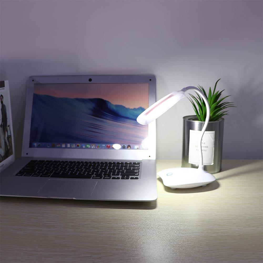 Modern 14 LED Study Dimmer Adjustable Intensity Switch Touch USB Rechargeable LED Desk Table Lamp Reading Light