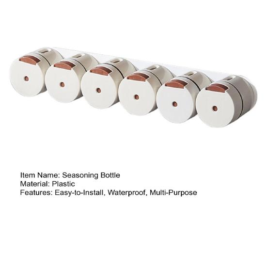 Magnetic Spice Jars Set Wall Mounted Measuring Dispenser with Clear Window Leak-Proof Salt And Pepper Organizer for Sugar