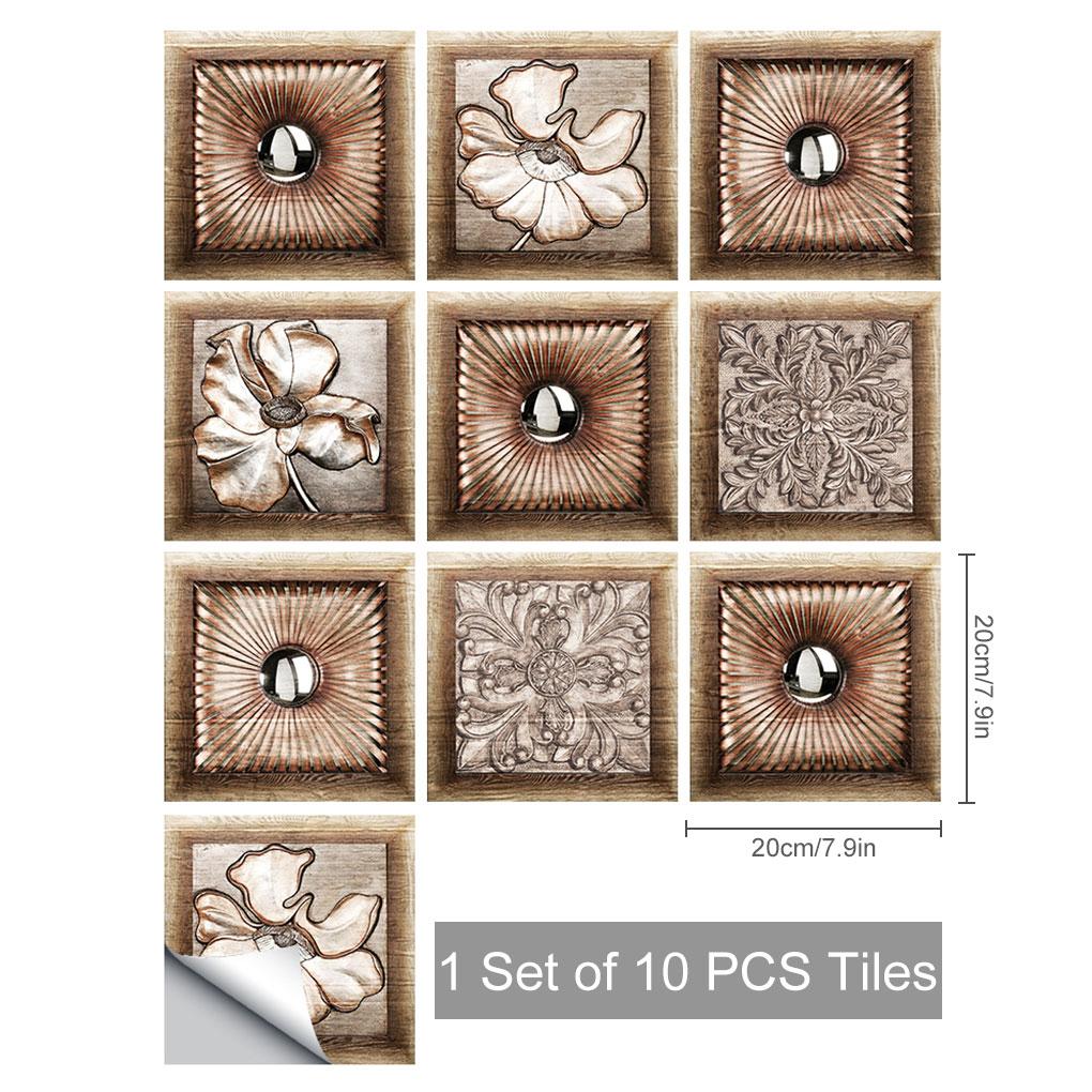 Płytka Ścienna Naklejka Ścienna Kwiatowa Mural Naklejka na Płytki Wodoodporna Samoprzylepna Naklejka na Płytki