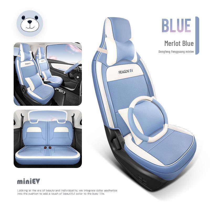 Wuling Hongguang MiniEV Seat Cover: Full Wrap Macaron Leather Cushion