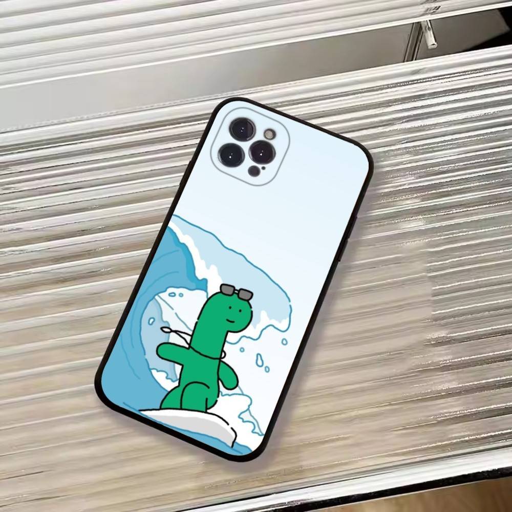 Cute J-Jogumans Dinosaur Phone Case For iPhone 17, 16,15,14,13,12,11 Plus,Pro Max, Others Soft Black Cover