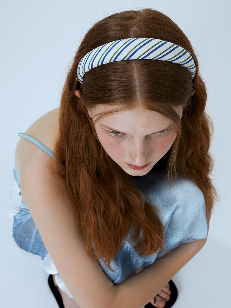 Mellotory Striped Hair Band (White)