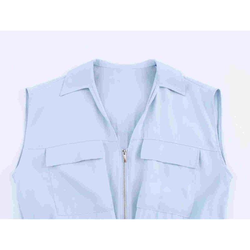 Kaslead New Arrival Women's Clothing Fashion Style Sleeveless V Neck Tops Casual Pants 1971140 1971040