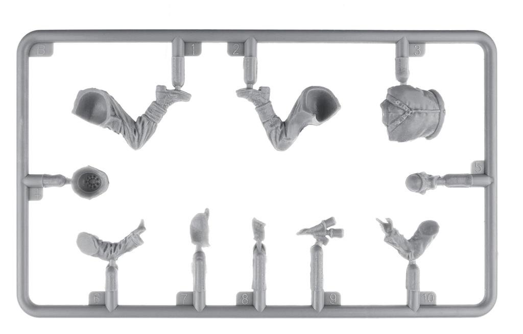 Miniart German Tank Crew Member Set Resin Head Plastic Model MA53024 1/35 2, Parts, 4-Piece Set, Kit,