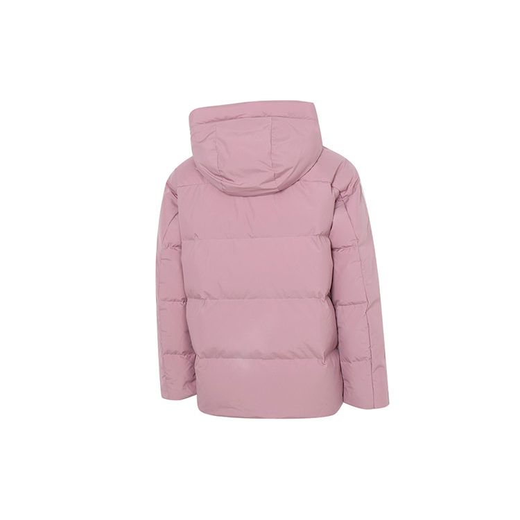 Adidas W 3St Puff Jacket Logo Striped Print Zipper Hoodie Long Sleeve Down Coat Women Jackets Pink HR8446