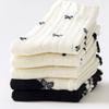 5Pairs/Set Korean Bow Baby Girl Socks Sweet Plaid Dot Print Toddler Princess Socks Summer Thin Breathable Kids Middle Tube Socks