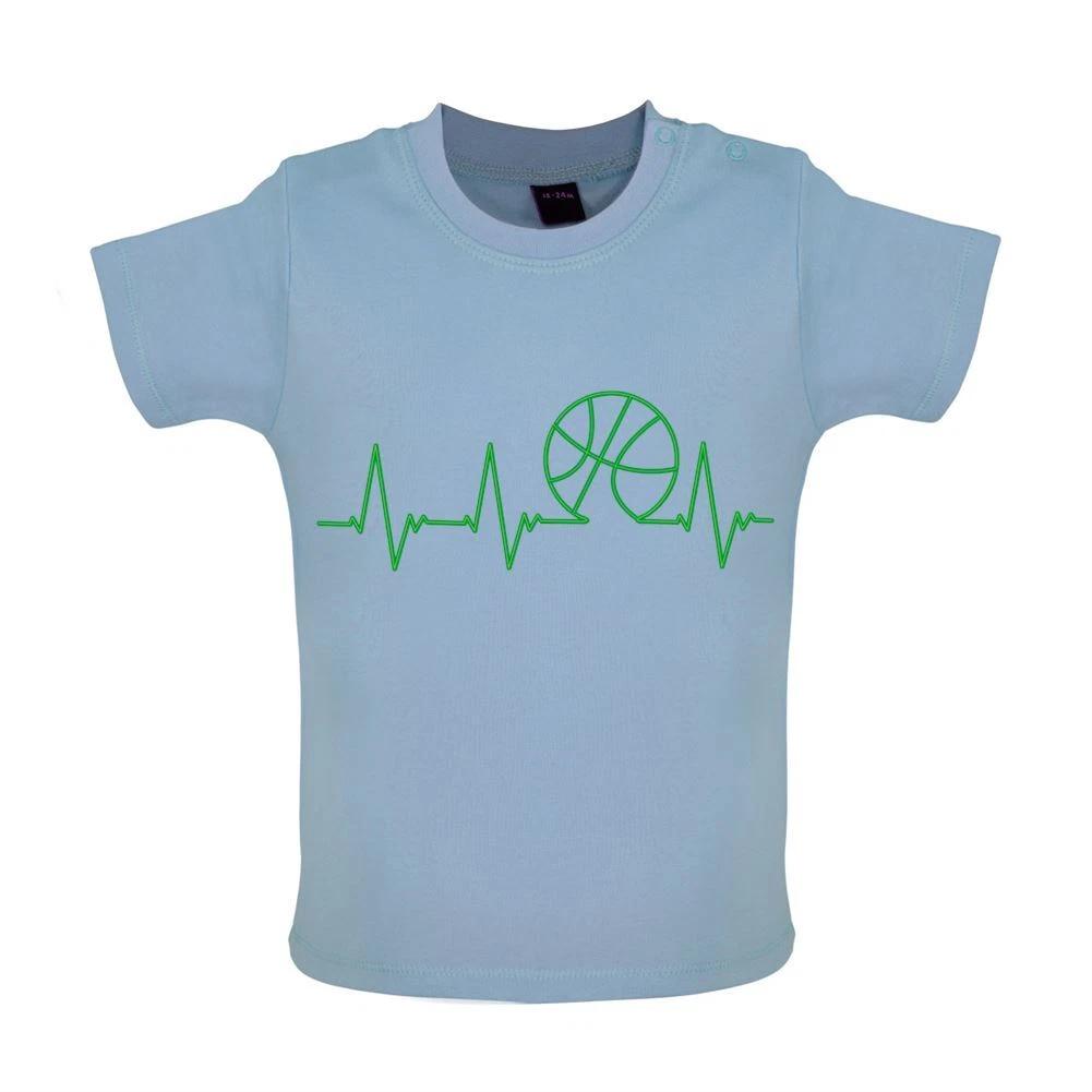 Heartbeat Sports Basketball - Baby Kids Boys Girls Unisex T-Shirt / Babygrow - Player Basket Ball 100