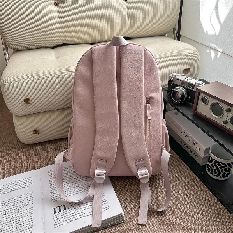 Große Kapazität Schultasche Damen Unifarbener Rucksack Reise Leichter Rucksack