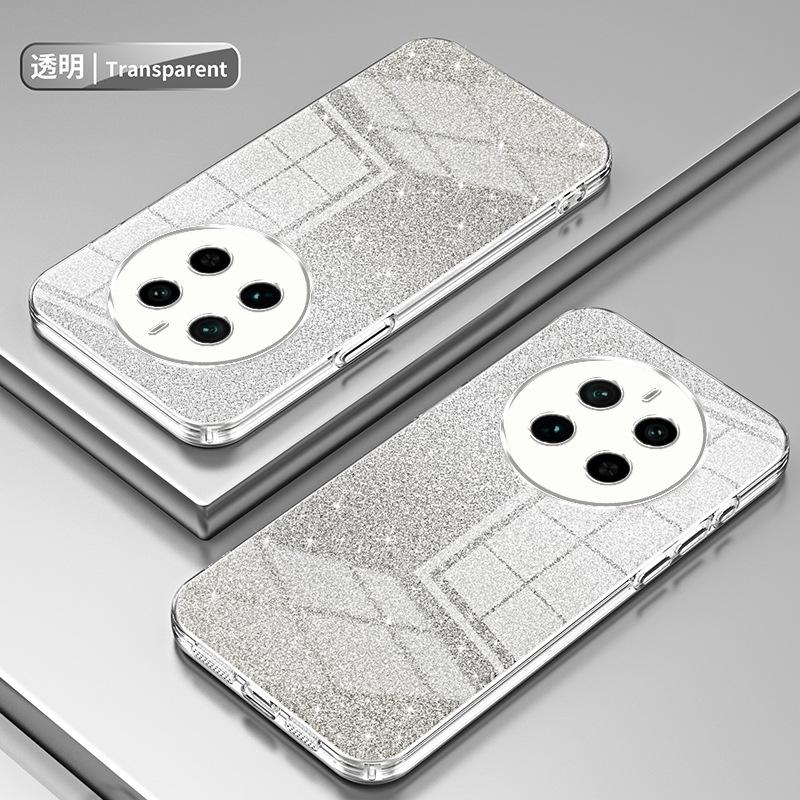 Applicable To OPPO Realme14Pro + Electroplated Glitter Mobile Phone Case True Me GT7 Transparent NEO8 Protective Case
