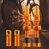 Tubeless Presta Valve Stem 60mm Lightweight Alloy Presta Valve Stem with Valve Core Remover Tool and Valve Stem Caps