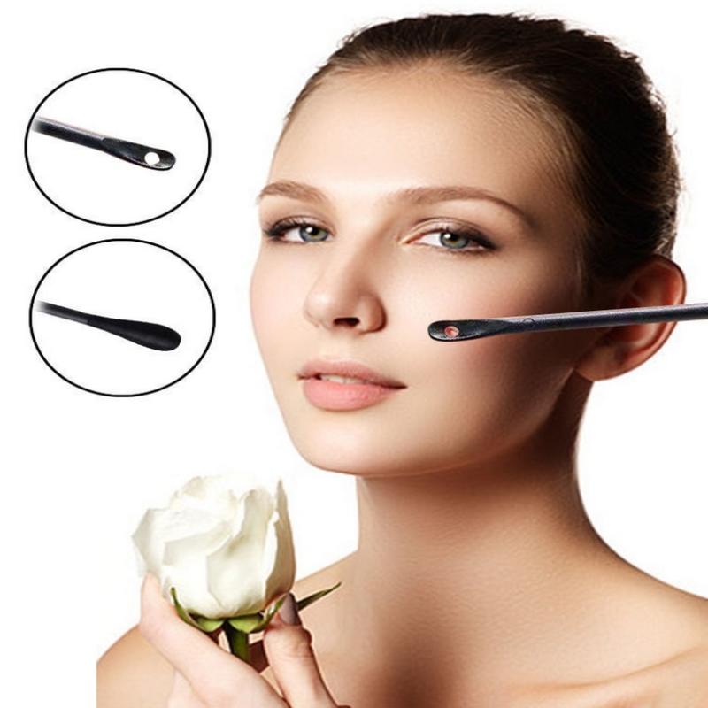 Disposable Acne Squeezing Cotton Swab Tool Blackhead Removal Scraping Stick Blackhead & Pimple Extractor Nose Shovel Cleaning