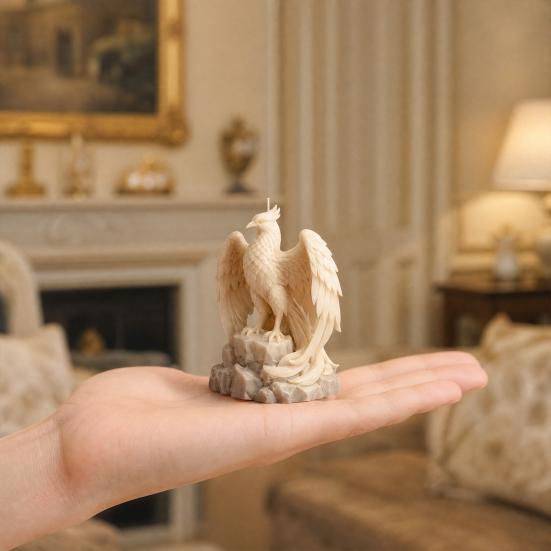 Rising Phoenix Rebirth Statue, 3D Printed PLA Sculpture with Matte Finish, Home Decor for Desk & Bookshelf, Symbol of Renewal & Strength, Unique Gift