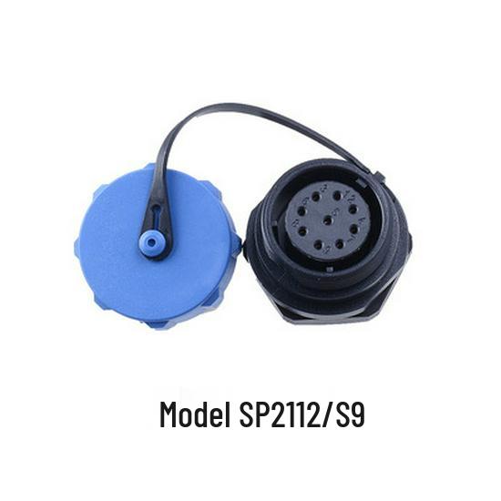 WEIPU SP21 Waterproof Aviation Plug, 2-12 Pin Male Connector with Rear Nut Socket