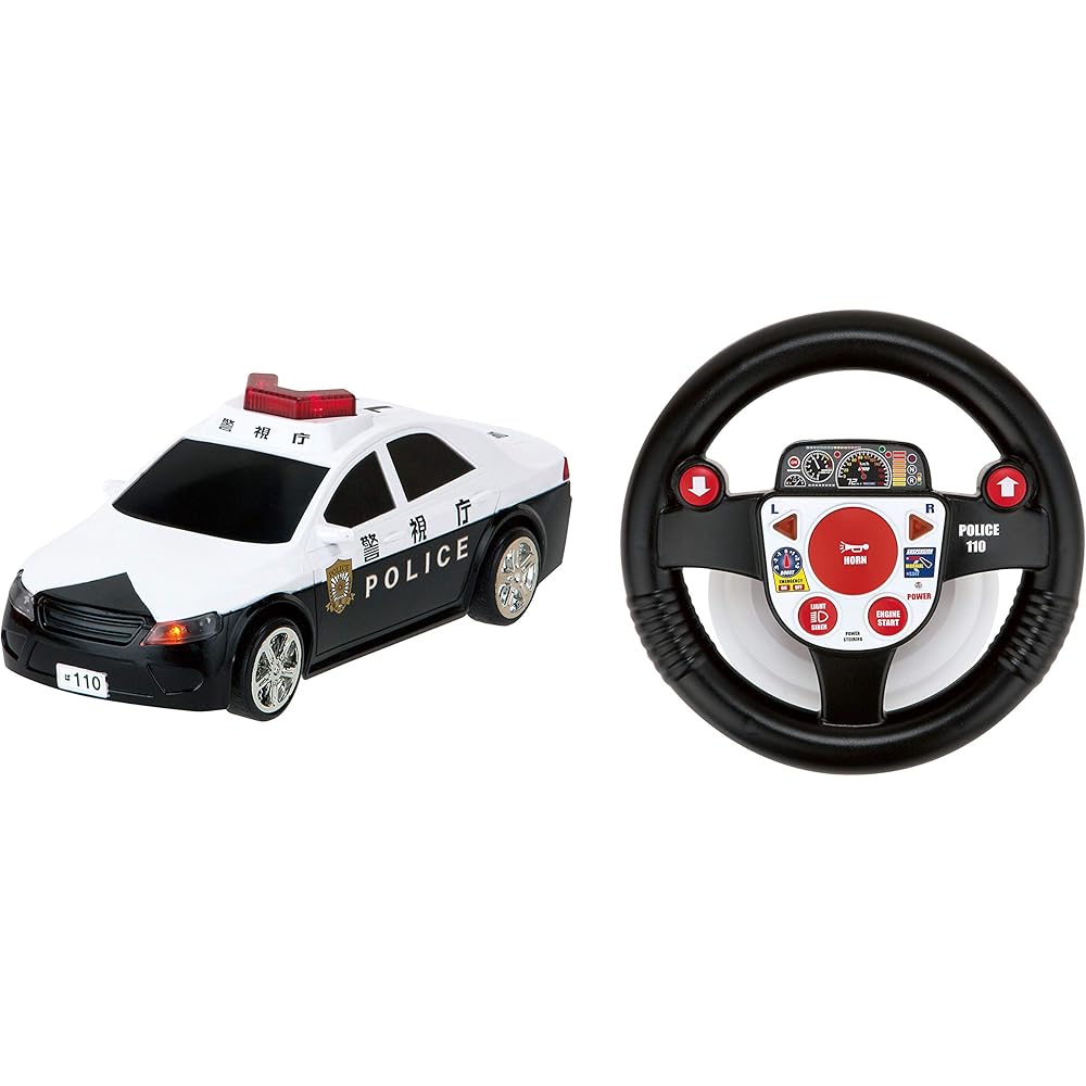 Happinet R/C Driving Patrol Car for Ages 5 and Up, Remote Control, Battery Operated, Toy Vehicle